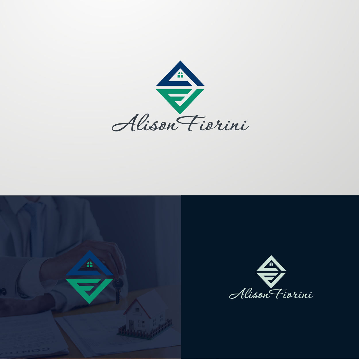 Logo Design by KNRGN for Alison Fiorini Real Estate  | Design #27800055