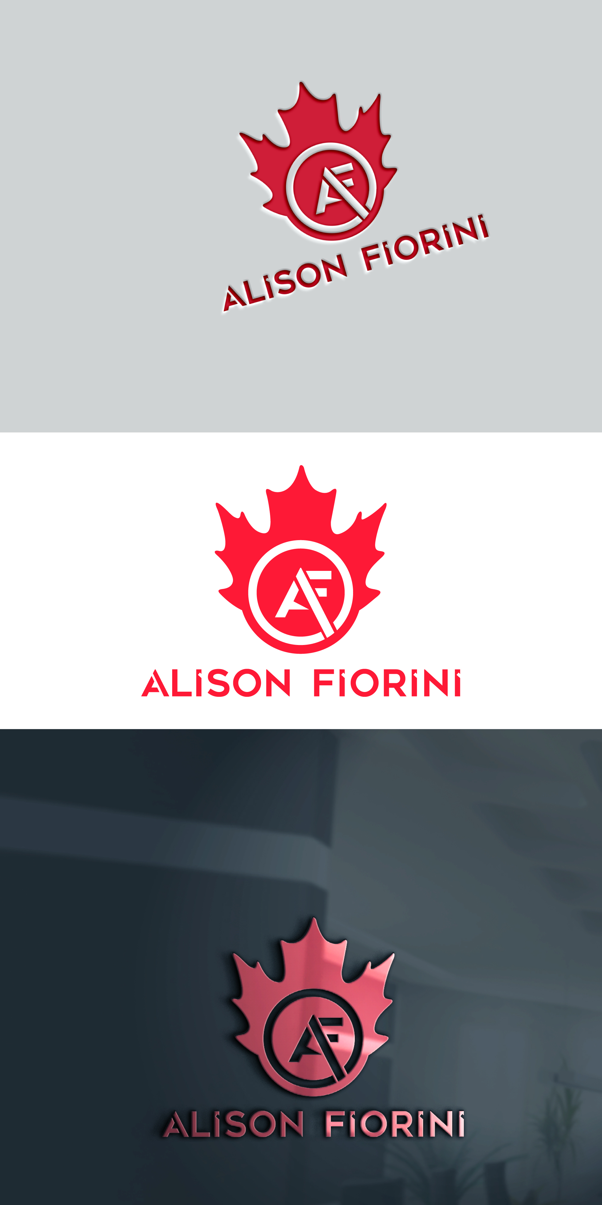 Logo Design by Md Sakhawat Hosssain for Alison Fiorini Real Estate  | Design #27796698