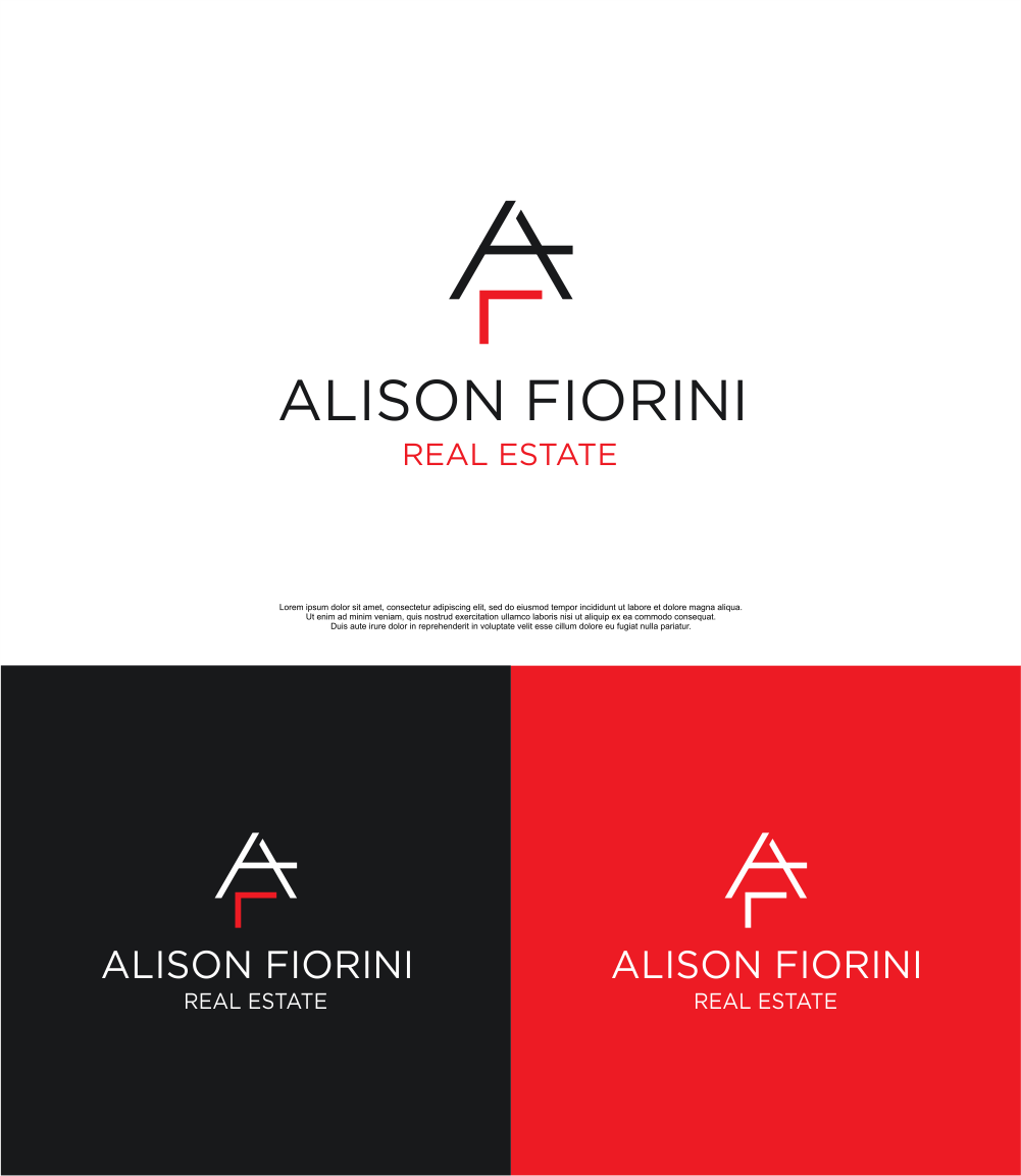 Logo Design by MASH Std for Alison Fiorini Real Estate  | Design #27788683