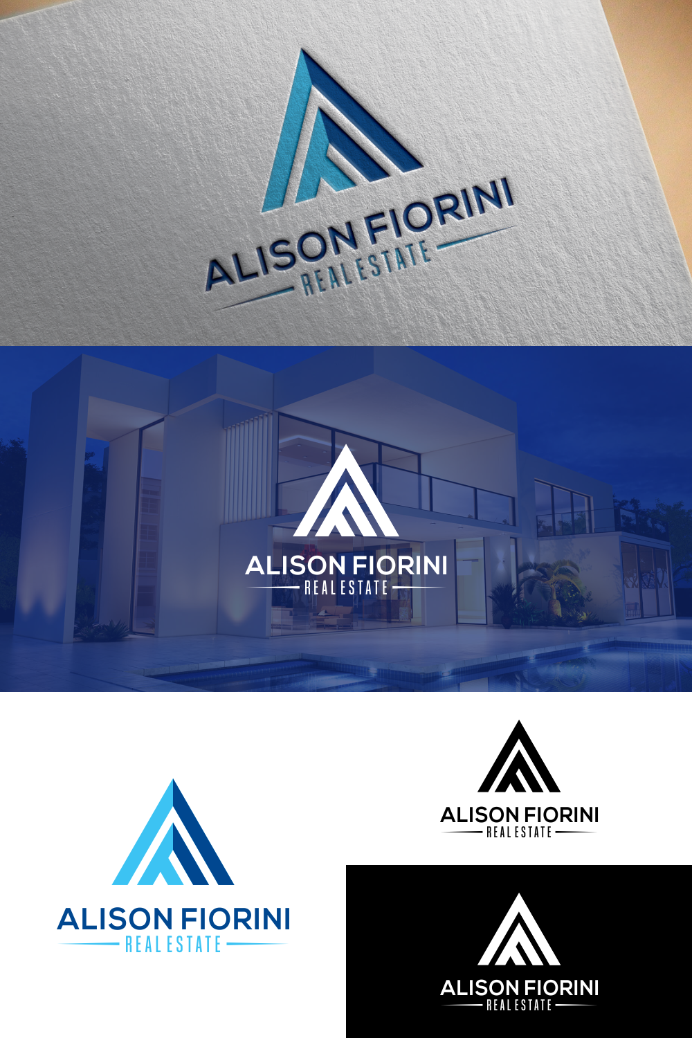 Logo Design by Tangantengen for Alison Fiorini Real Estate  | Design #27789553