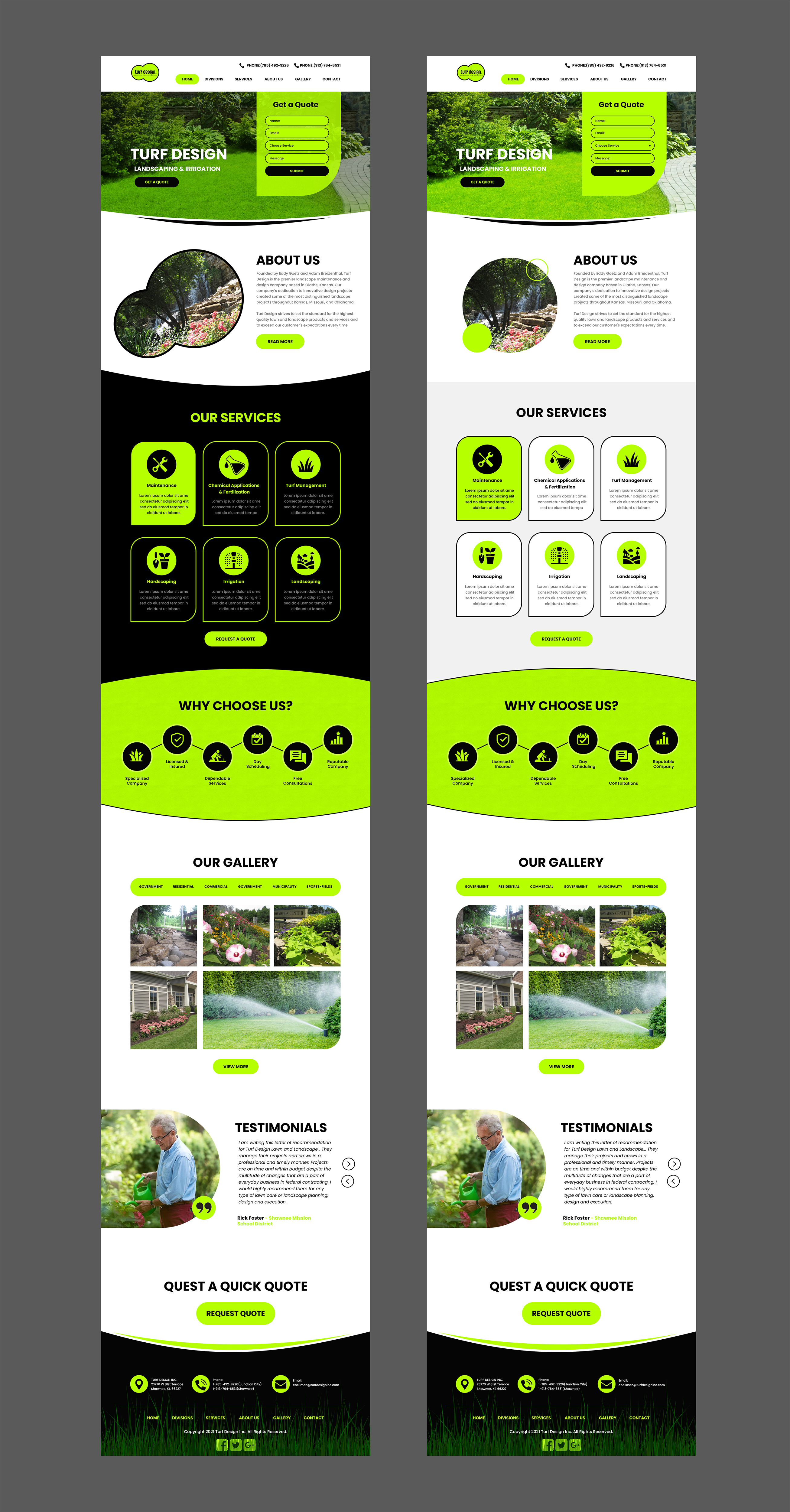 Web-Design von MAHABA für Turf Design Inc | Design #27799827