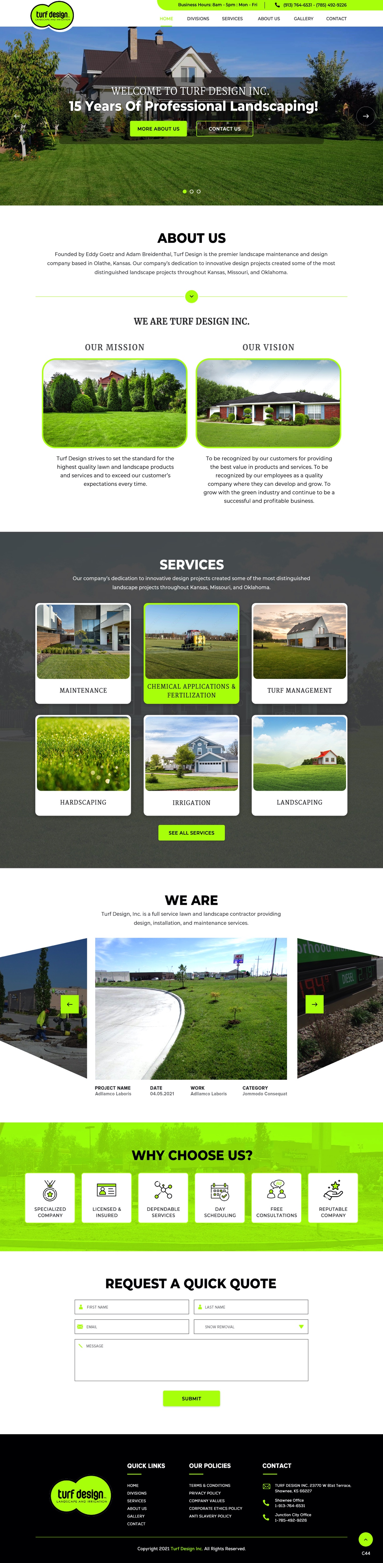 Web Design par pb pour Turf Design Inc | Design #27797131