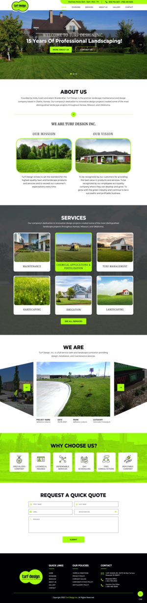 Web Design by pb for Turf Design Inc | Design: #27797131