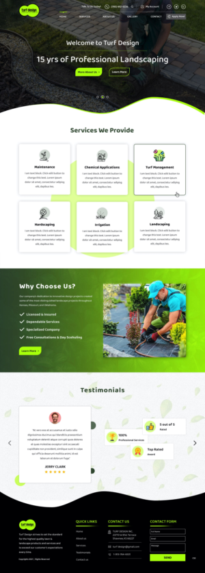 Web Design by pb for Turf Design Inc | Design: #27797132