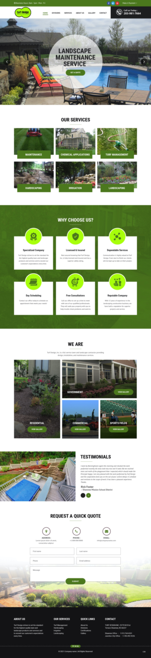 Web Design by pb for Turf Design Inc | Design: #27797133