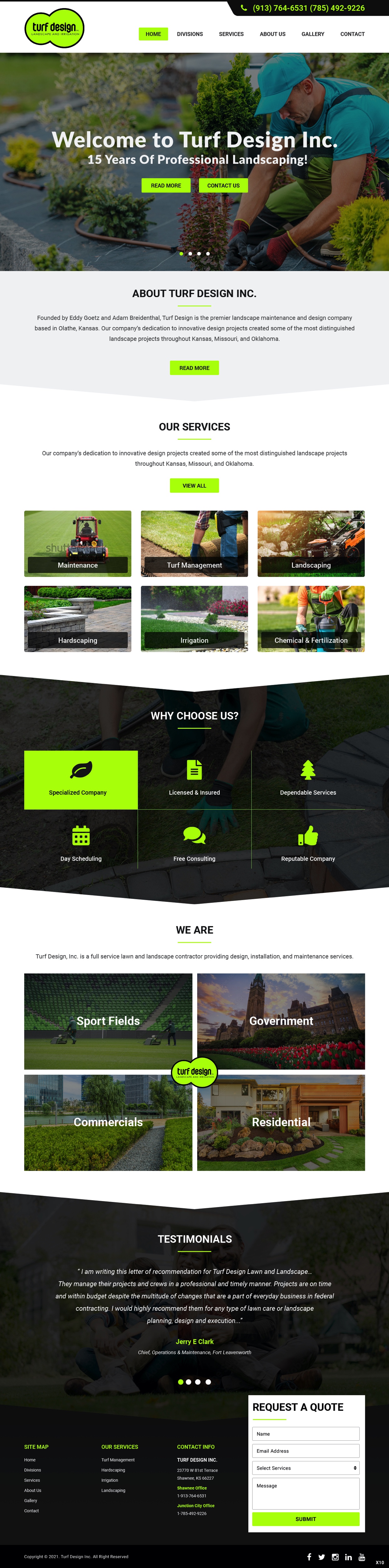 Web Design by pb for Turf Design Inc | Design #27797134