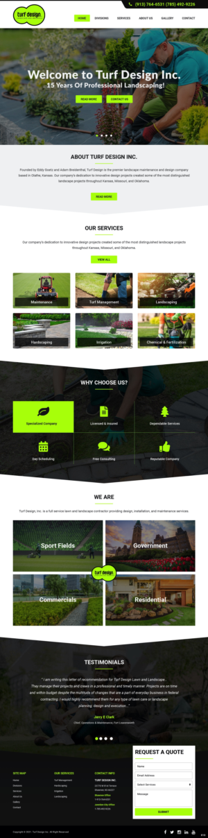 Web Design by pb for Turf Design Inc | Design: #27797134