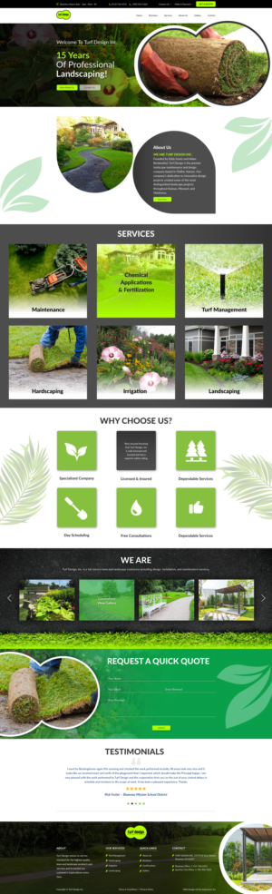 Web Design by Impressive Solutions for Turf Design Inc | Design: #27808576