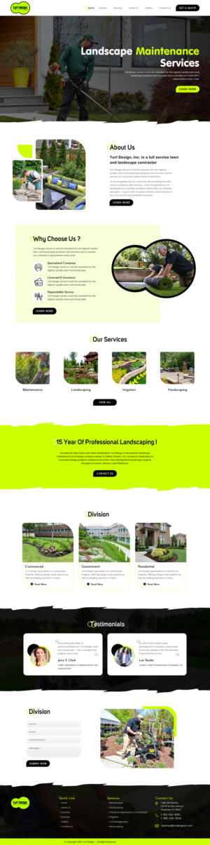 Web Design by rightway for Turf Design Inc | Design: #27797036