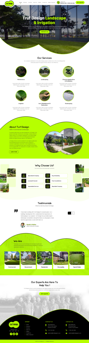 Web Design by rightway for Turf Design Inc | Design: #27797037