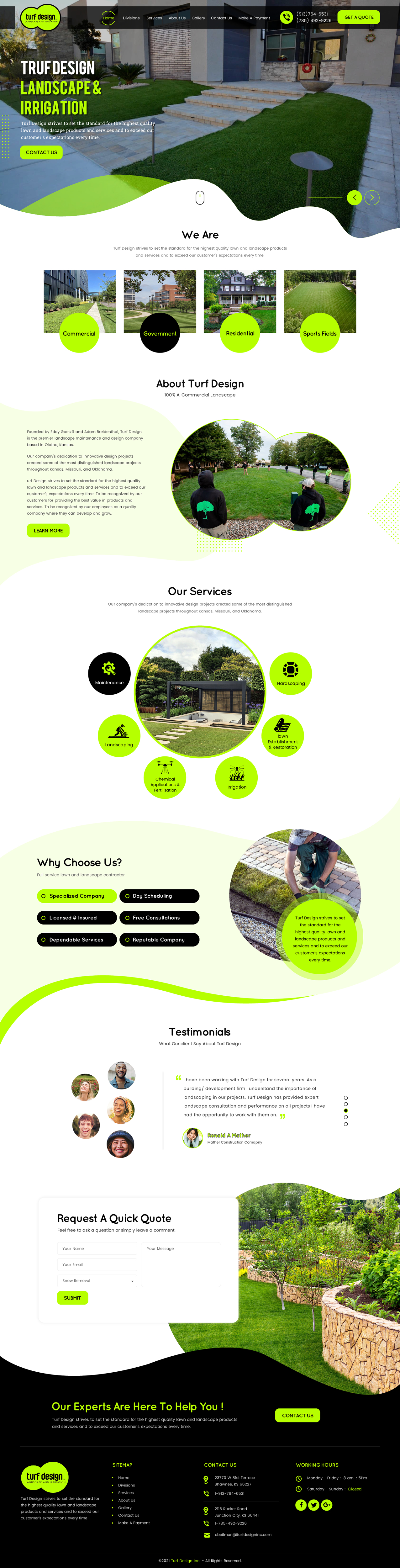 Web Design by rightway for Turf Design Inc | Design #27797038