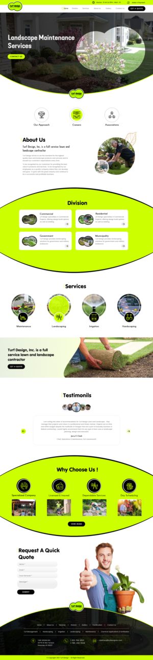 Web Design by rightway for Turf Design Inc | Design: #27797039