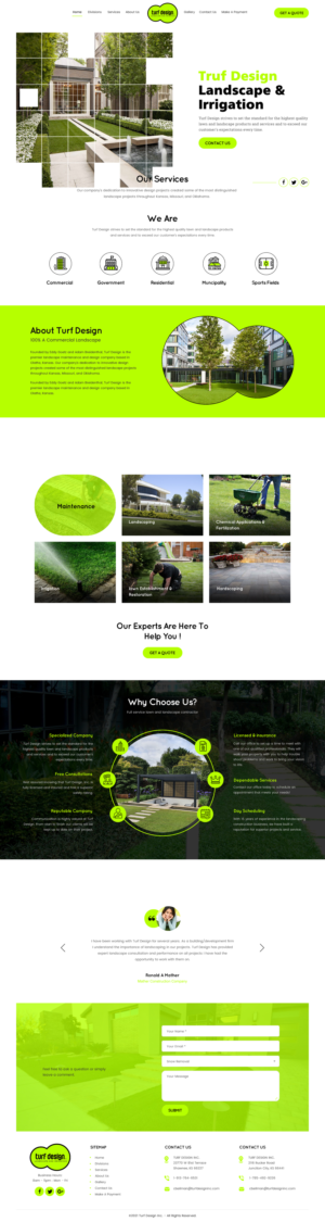 Web Design by rightway for Turf Design Inc | Design: #27797040
