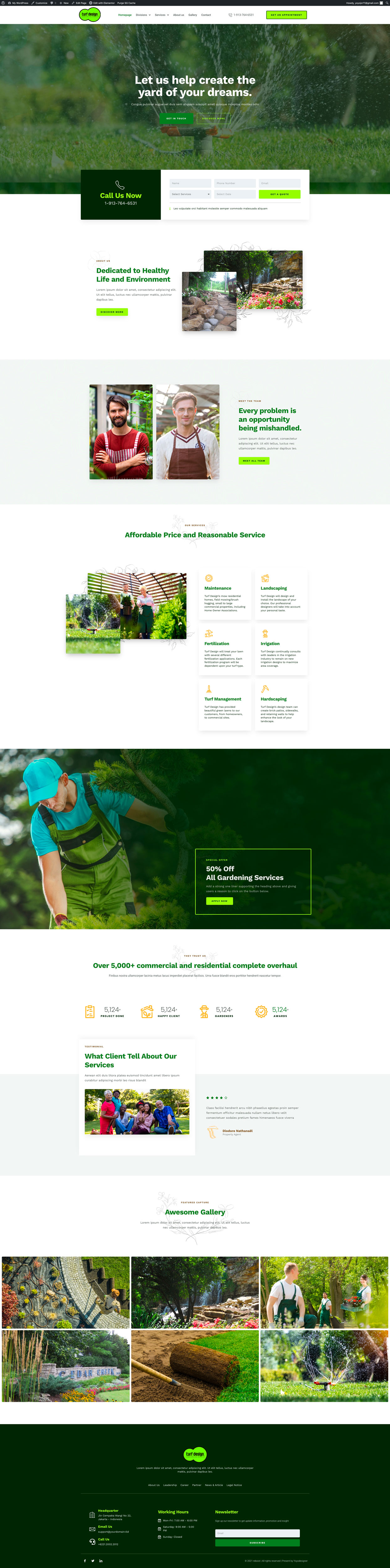 Web-Design von Yoyoyo für Turf Design Inc | Design #27810344