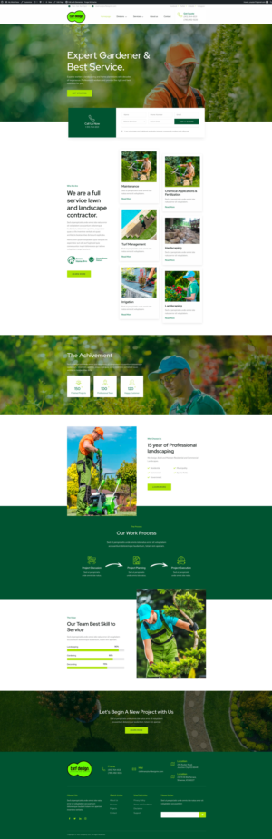 Web Design par Yoyoyo pour Turf Design Inc | Design #27821374