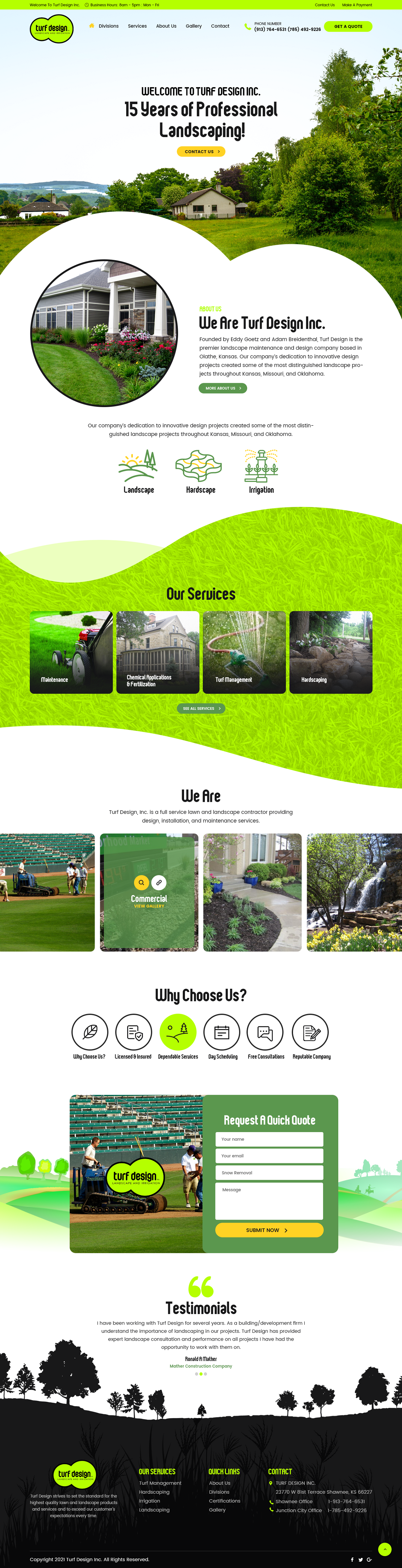 Web Design by nzdesigners for Turf Design Inc | Design #27814355