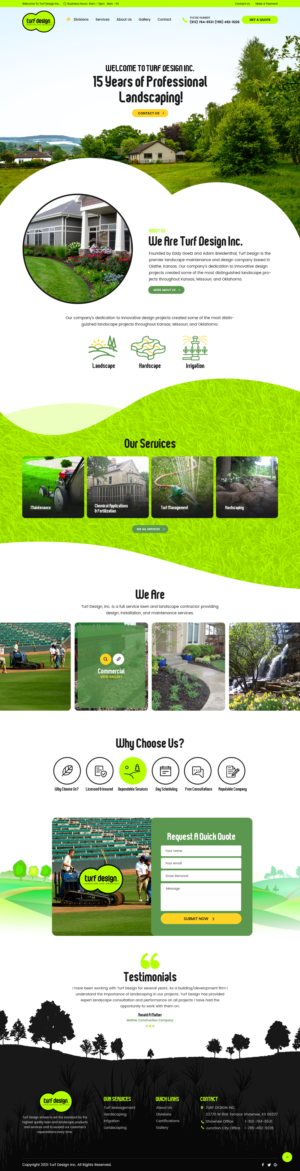 Web Design by nzdesigners for Turf Design Inc | Design: #27814355