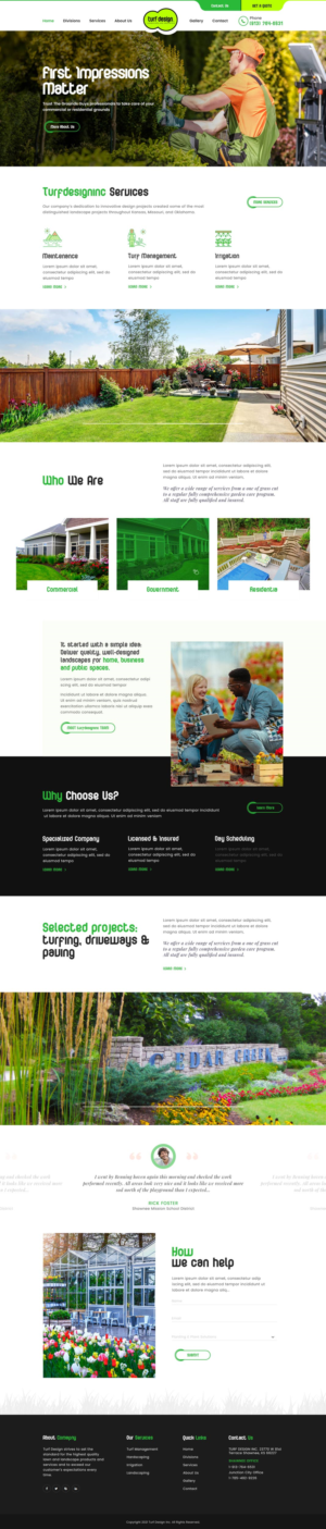 Web Design by logoQ for Turf Design Inc | Design: #27802868