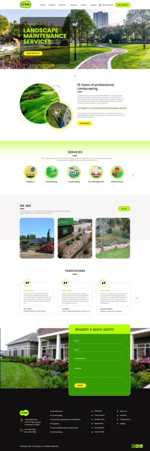 Web Design by logoQ for Turf Design Inc | Design: #27802869