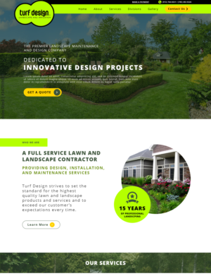 Web Design by ed_scenery for Turf Design Inc | Design: #27825844
