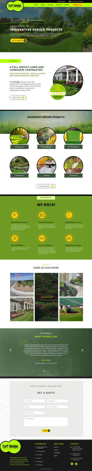 Web Design by ed_scenery for Turf Design Inc | Design: #27829327