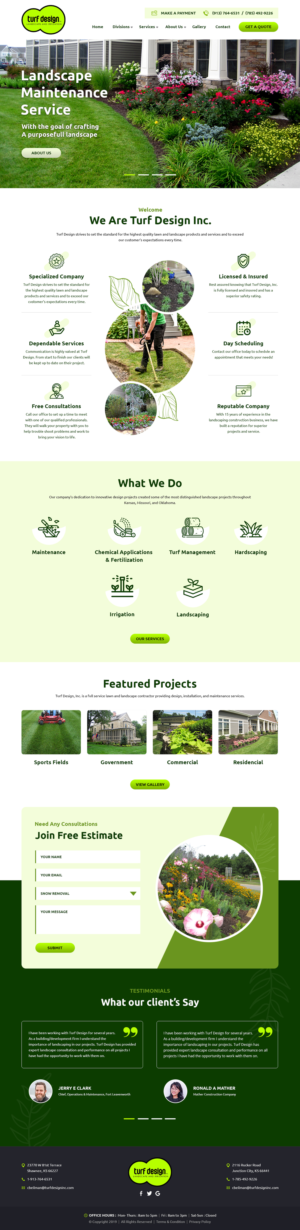 Landscape Contractor in need of New Web Design | Web Design par Roy
