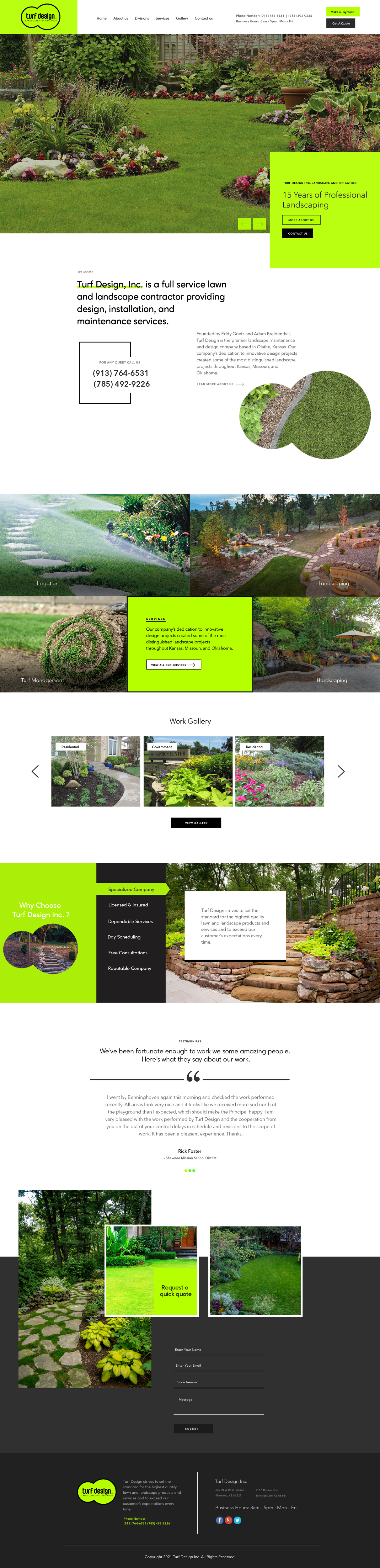 Web Design by subhalaxmi  khamari for Turf Design Inc | Design #27822322