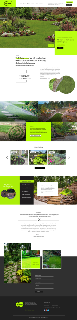 Web Design par subhalaxmi  khamari pour Turf Design Inc | Design #27822322