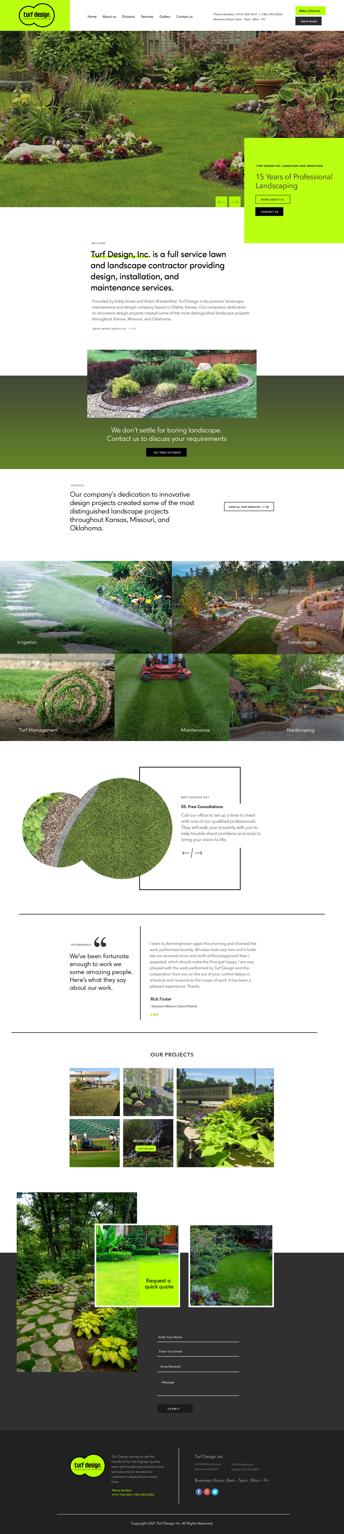 Web Design by subhalaxmi  khamari for Turf Design Inc | Design #27825443