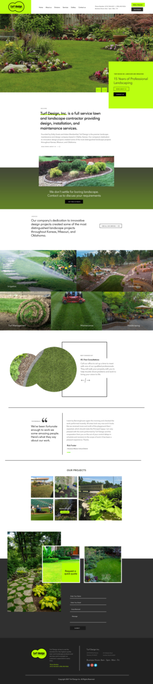 Web Design by subhalaxmi  khamari for Turf Design Inc | Design: #27825443