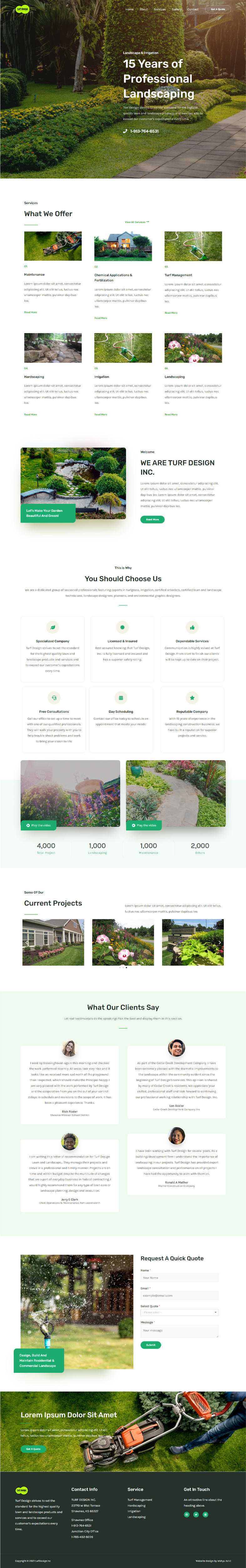 Web-Design von wahyu azizi für Turf Design Inc | Design #27807890