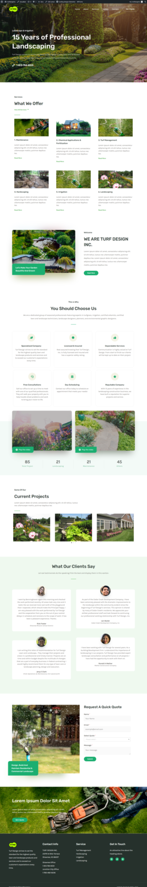 Web Design by wahyu azizi for Turf Design Inc | Design: #27843893