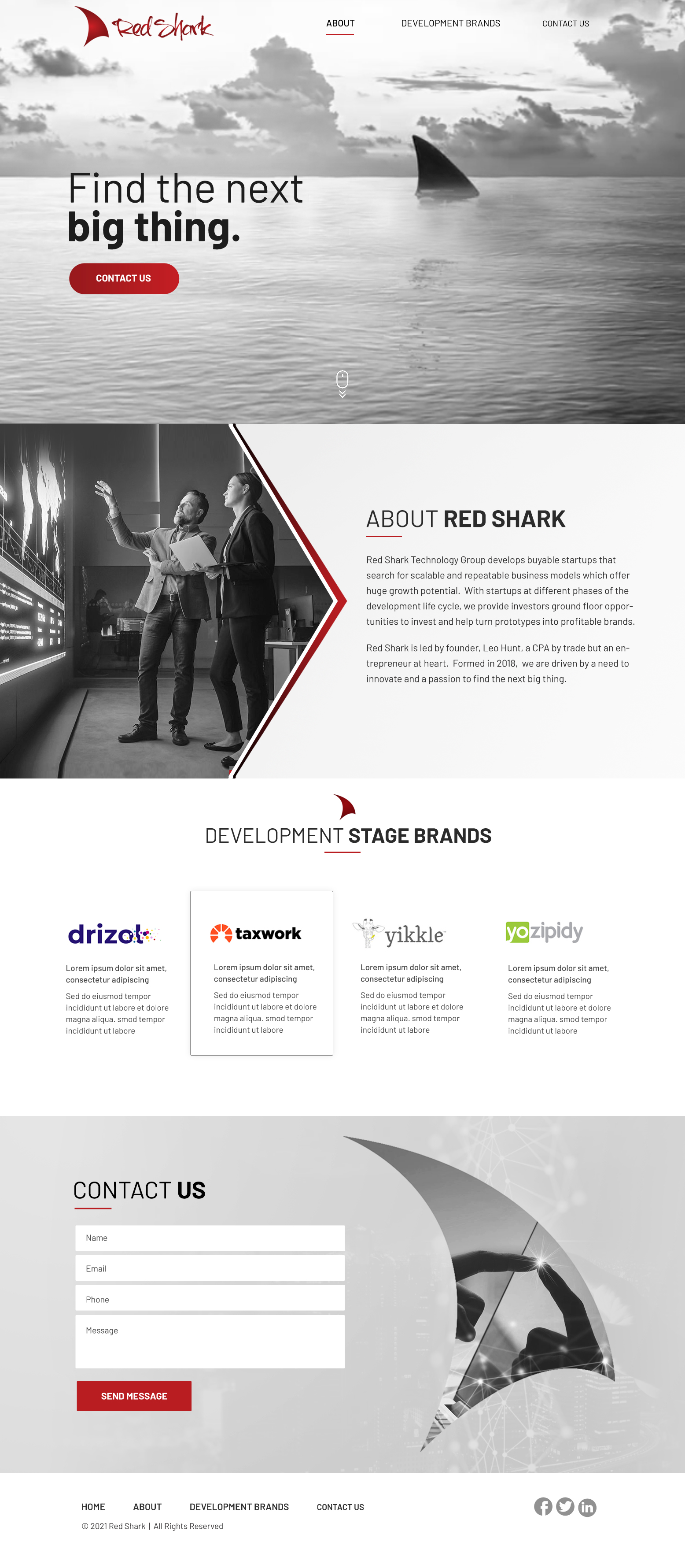 Design Wordpress par Blue Sparrow pour Hunt Consulting PC | Design #27800546