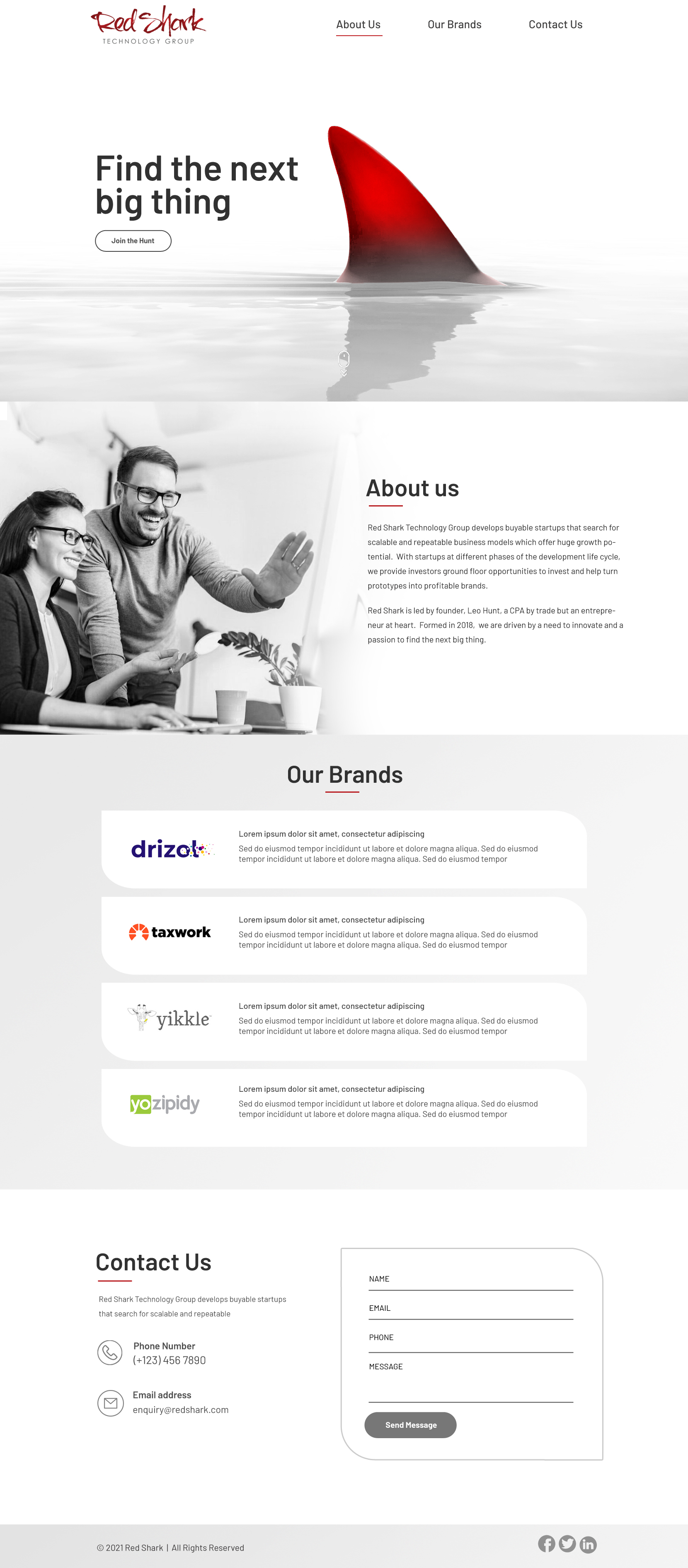WordPress-Design von Blue Sparrow für Hunt Consulting PC | Design #27805097
