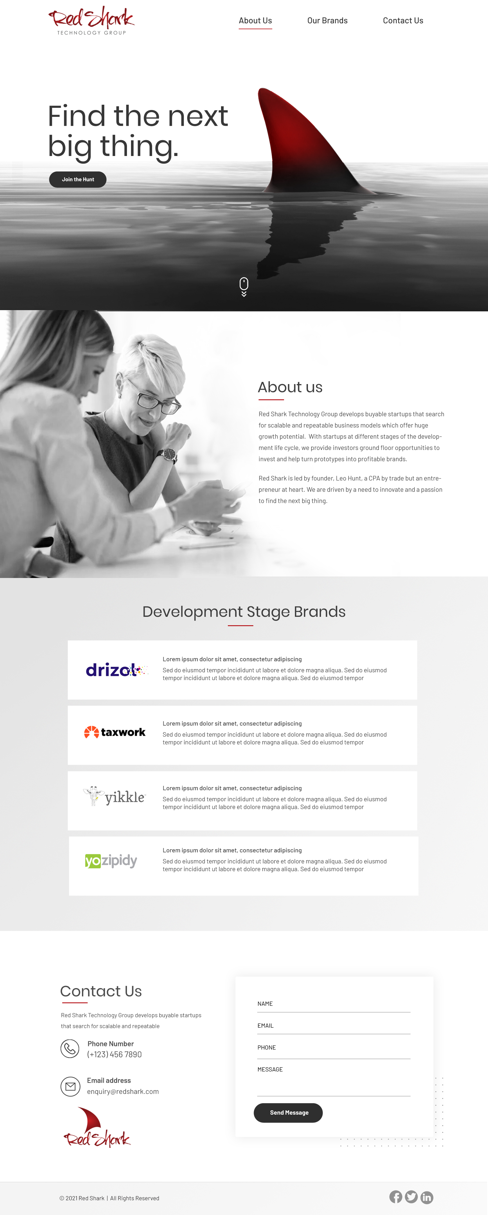 Design Wordpress par Blue Sparrow pour Hunt Consulting PC | Design #27858440