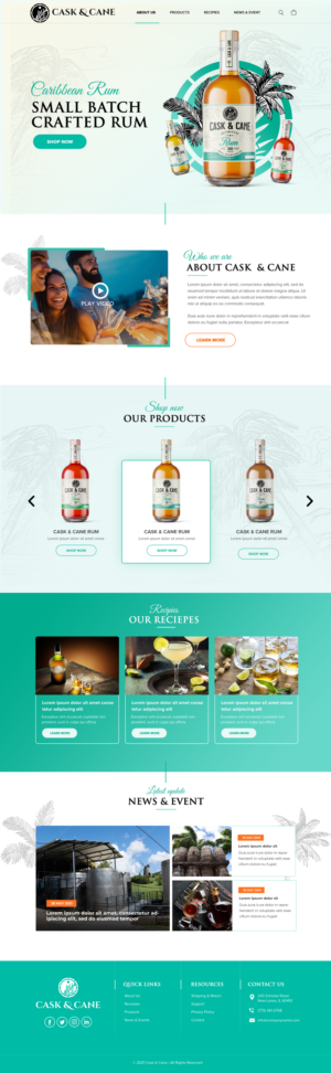 Cask & Cane Website Creation For Online Spirits Sales via PassionSpirits.com | Diseño Web por Blue Sparrow