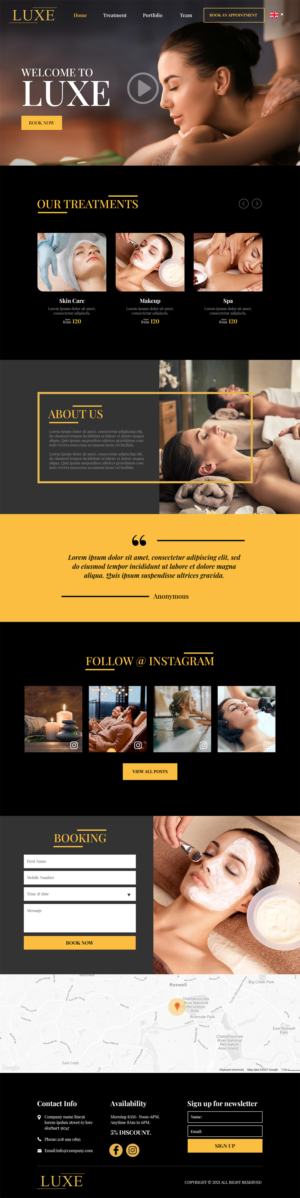 Web Design par MAHABA pour Luxe Salong AS | Design #27819494