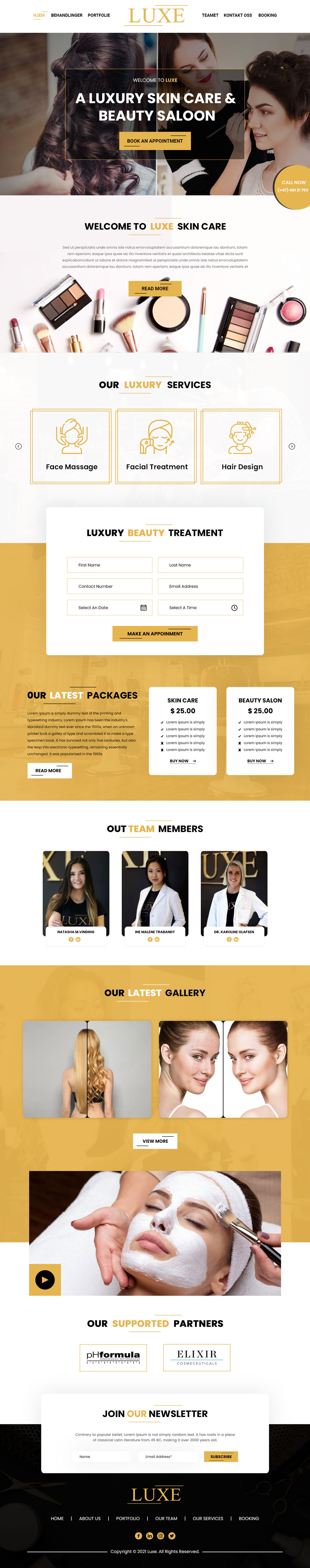 Web Design par VC pour Luxe Salong AS | Design #27854724