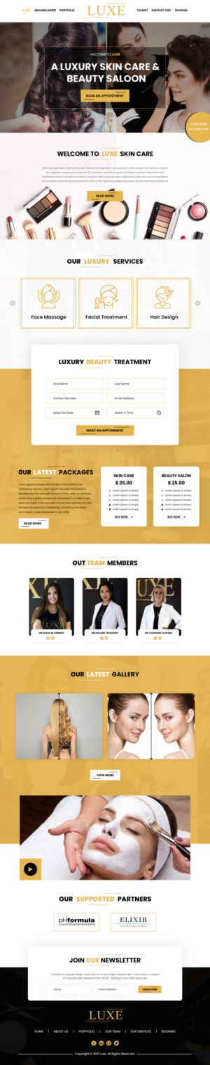 Web Design by VC for Luxe Salong AS | Design: #27854724