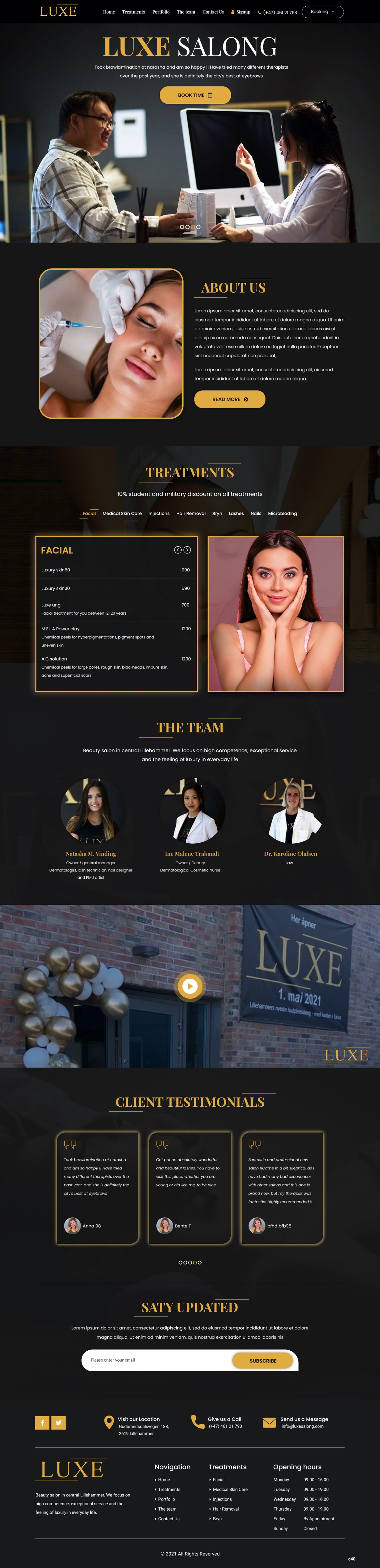 Web Design by pb for Luxe Salong AS | Design #27810785