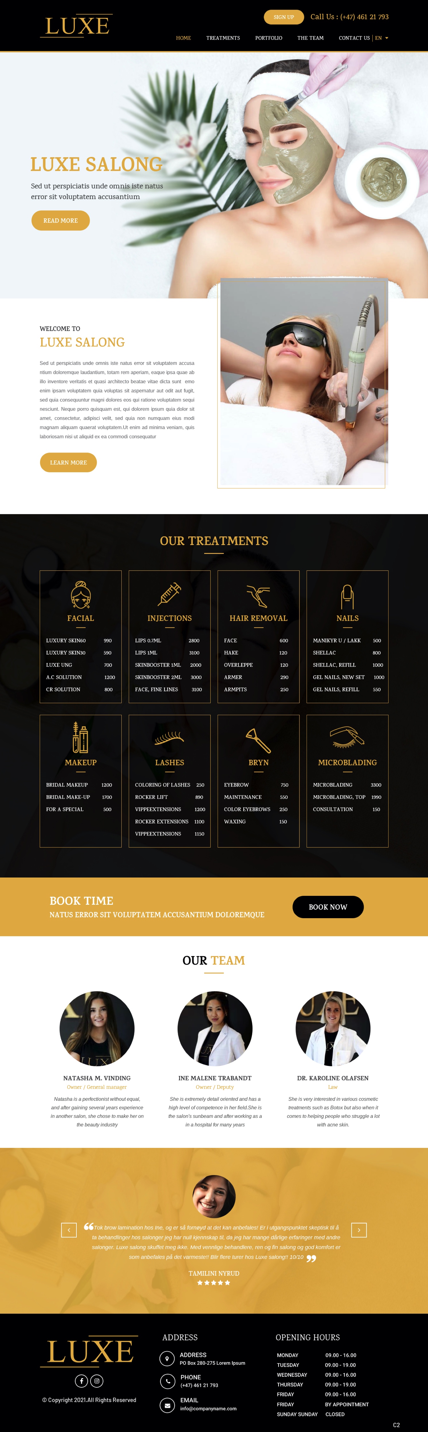 Web-Design von pb für Luxe Salong AS | Design #27810786