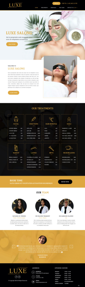 Web Design by pb for Luxe Salong AS | Design: #27810786