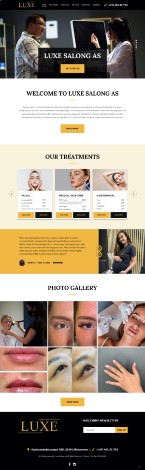 Web Design by pb for Luxe Salong AS | Design: #27810787
