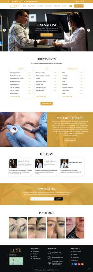 Web Design by pb for Luxe Salong AS | Design: #27810791