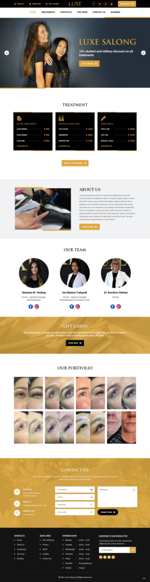 Web Design by pb for Luxe Salong AS | Design: #27810793
