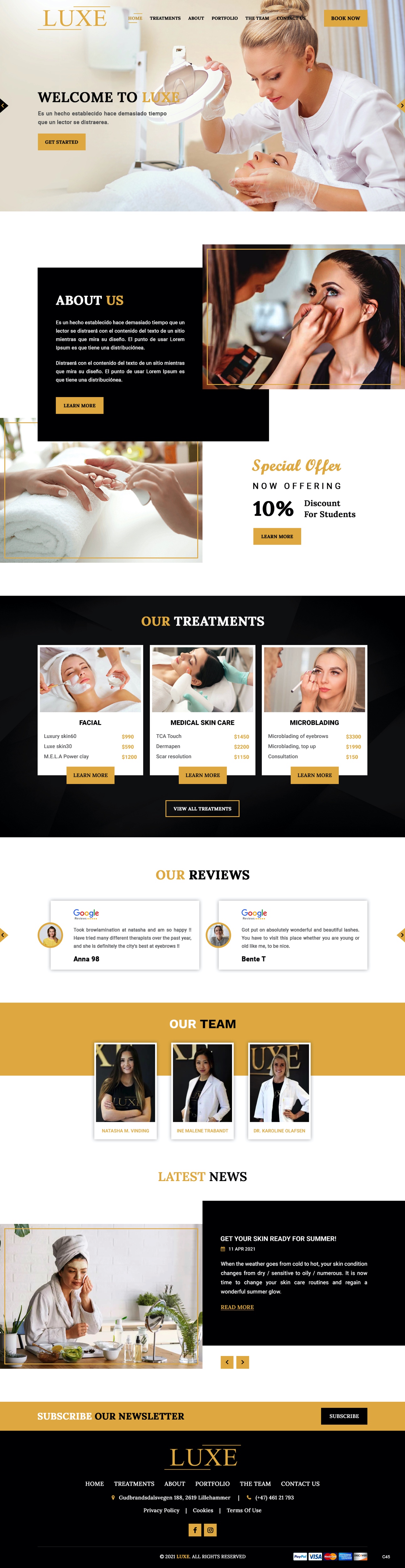 Web Design by pb for Luxe Salong AS | Design #27810795