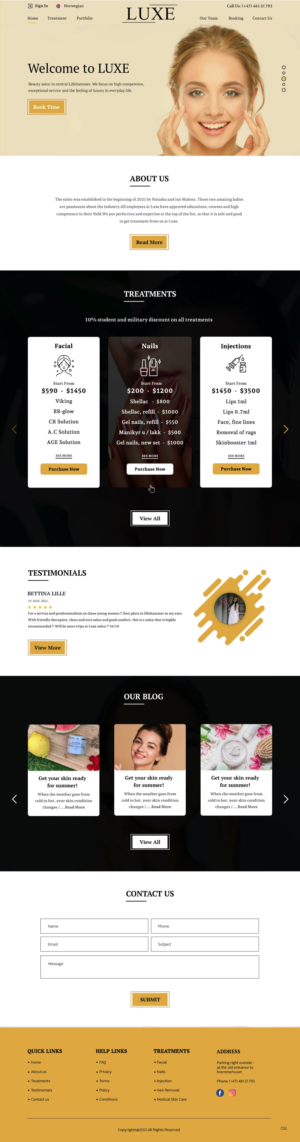 Web Design by pb for Luxe Salong AS | Design: #27810797