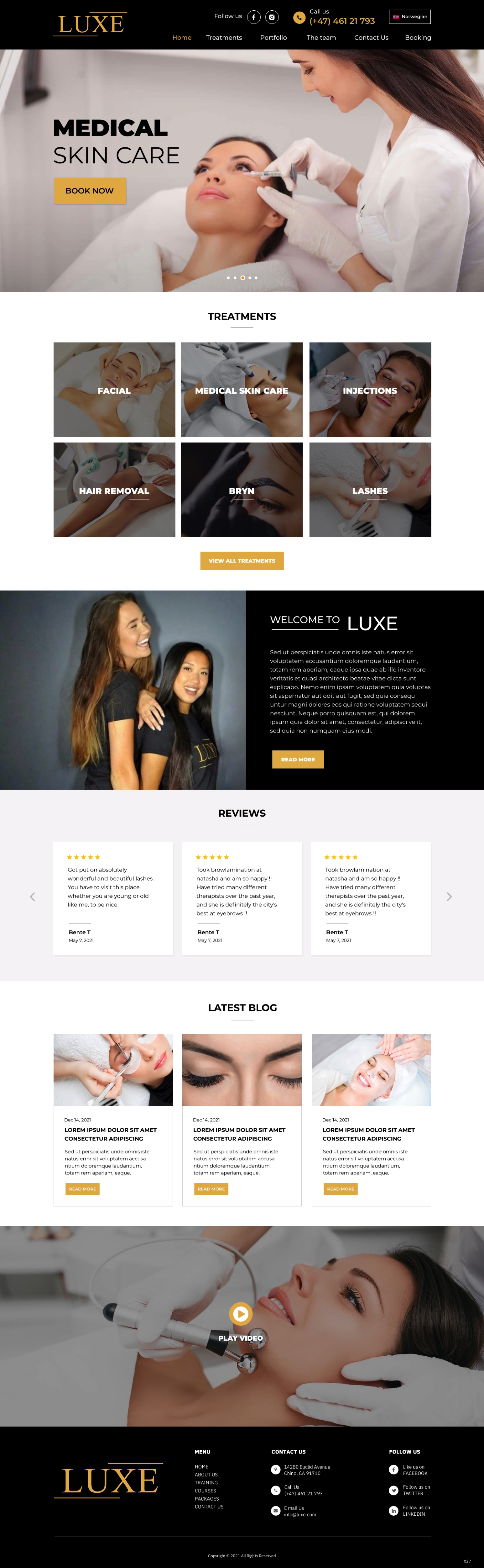 Web Design by pb for Luxe Salong AS | Design #27810800
