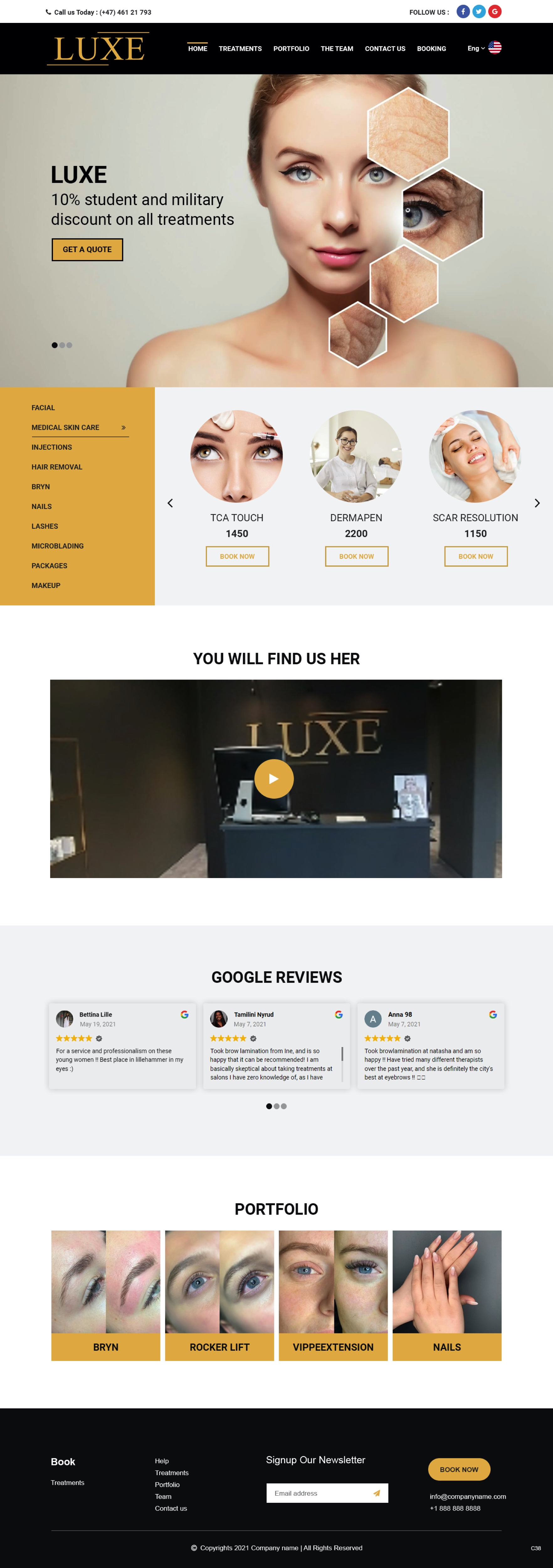 Web Design by pb for Luxe Salong AS | Design #27816428