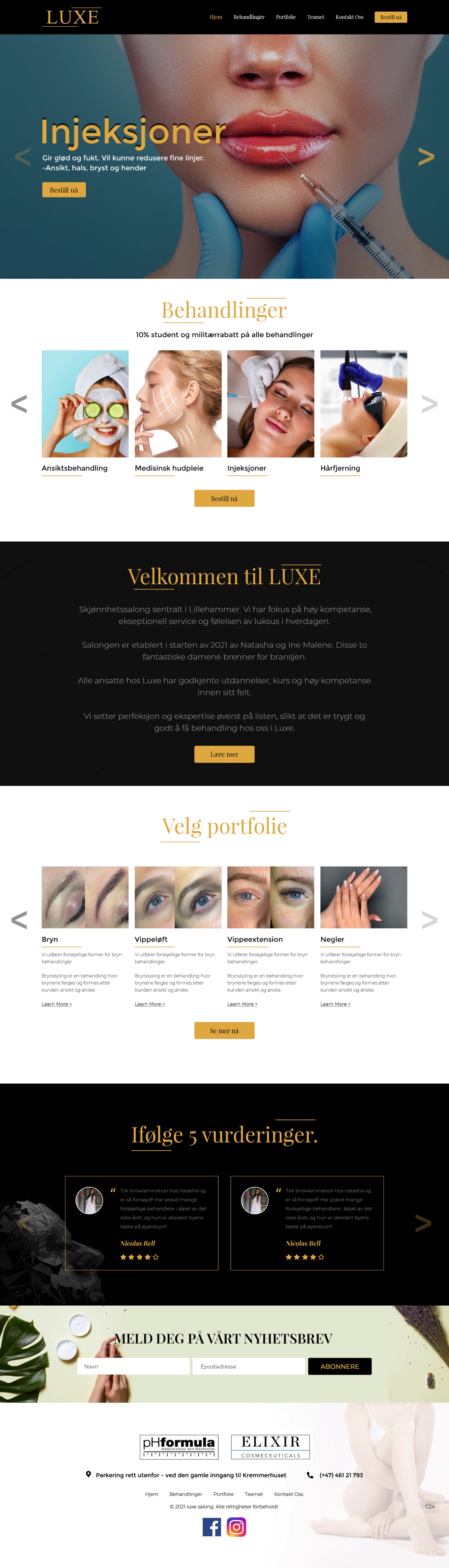 Web Design by pb for Luxe Salong AS | Design #27816429